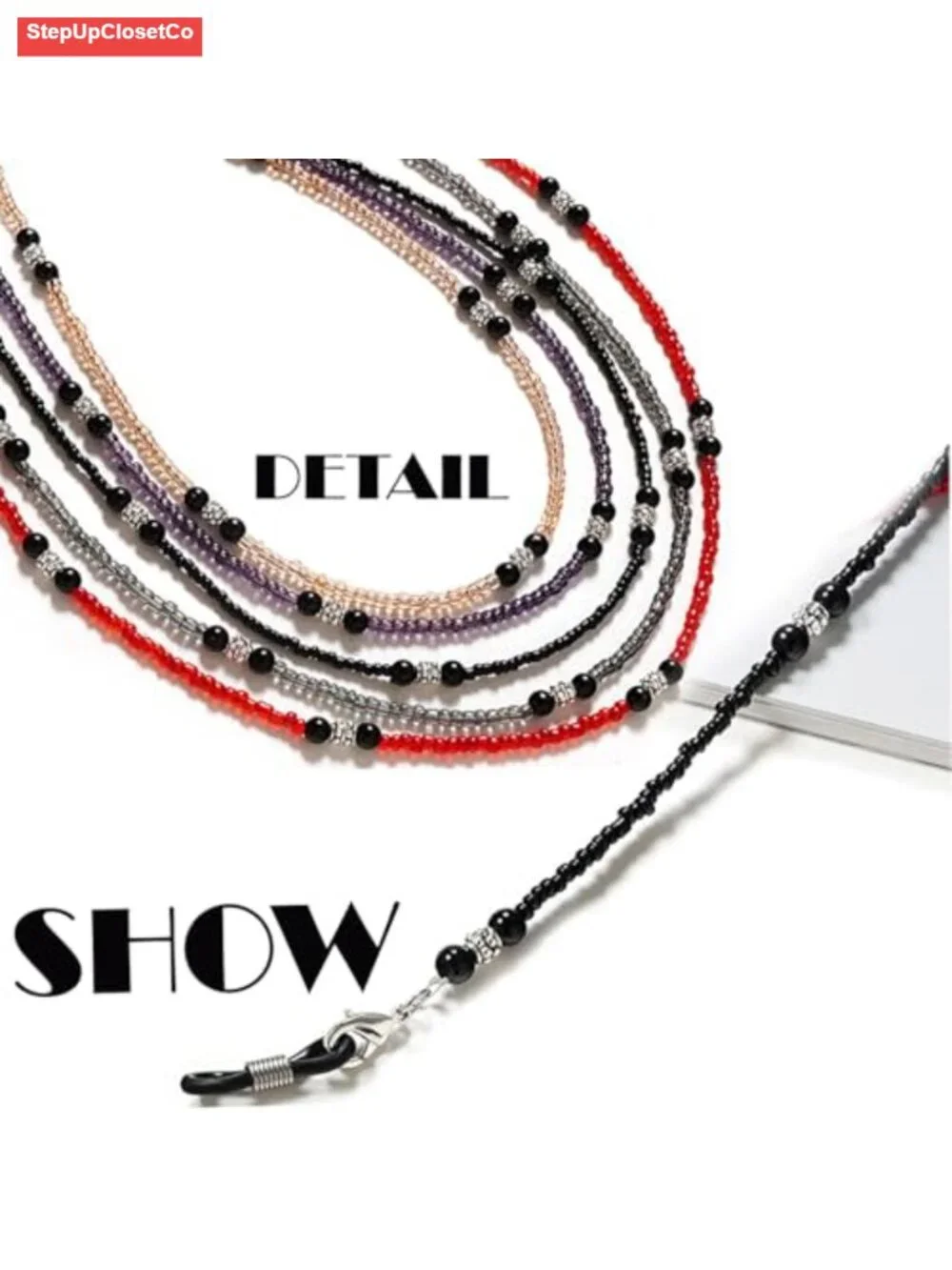 Beaded Glasses Chain for Women Sunglasses Strap Eyeglass Holder Lanyard